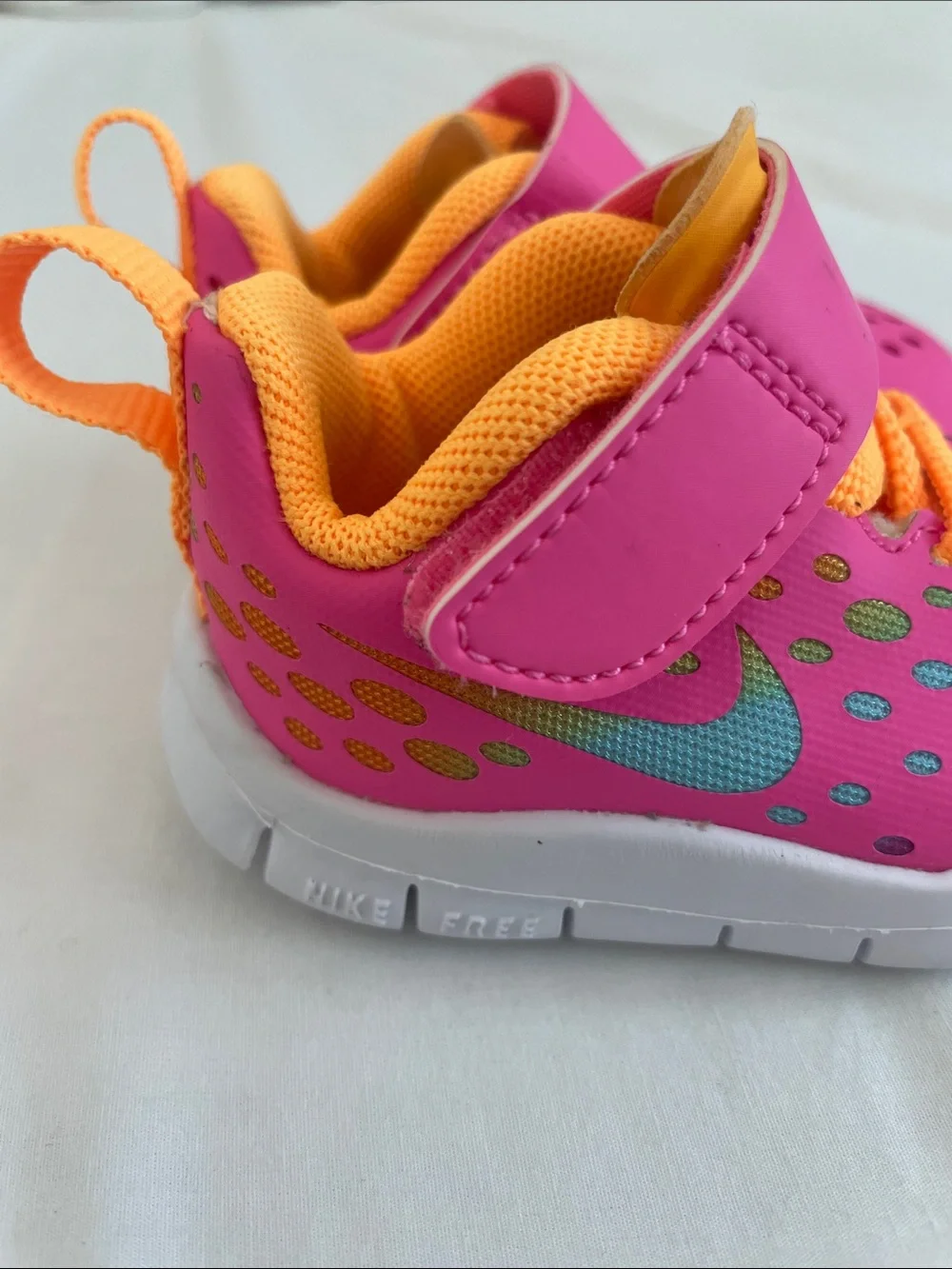 Nike Kids Pink and Orange Lightweight Sneakers